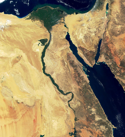 Египет и Красное море из космоса